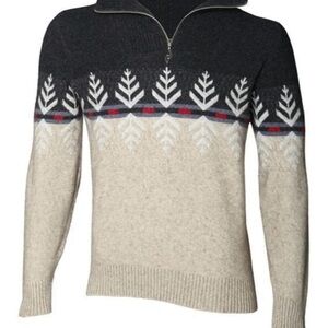 Men's Merinosilk Silver Fern Zip Sweater